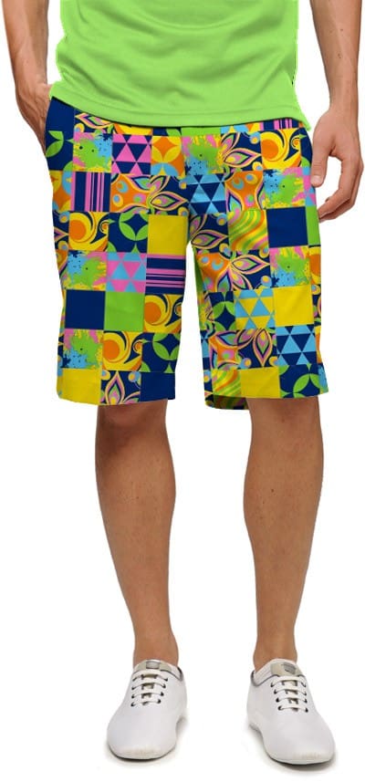 Loudmouth Black Psychedelic Golf Shorts main image 1